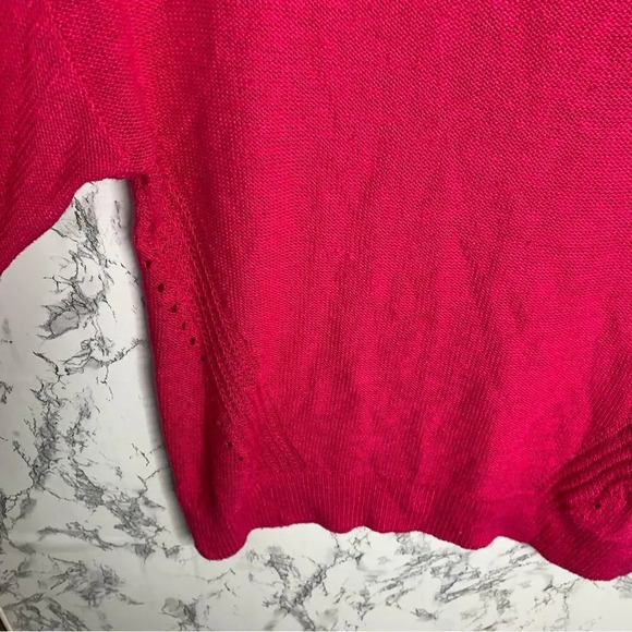 Anthropologie Mayfield Pink Linen Blend Sweater - Picture 6 of 8